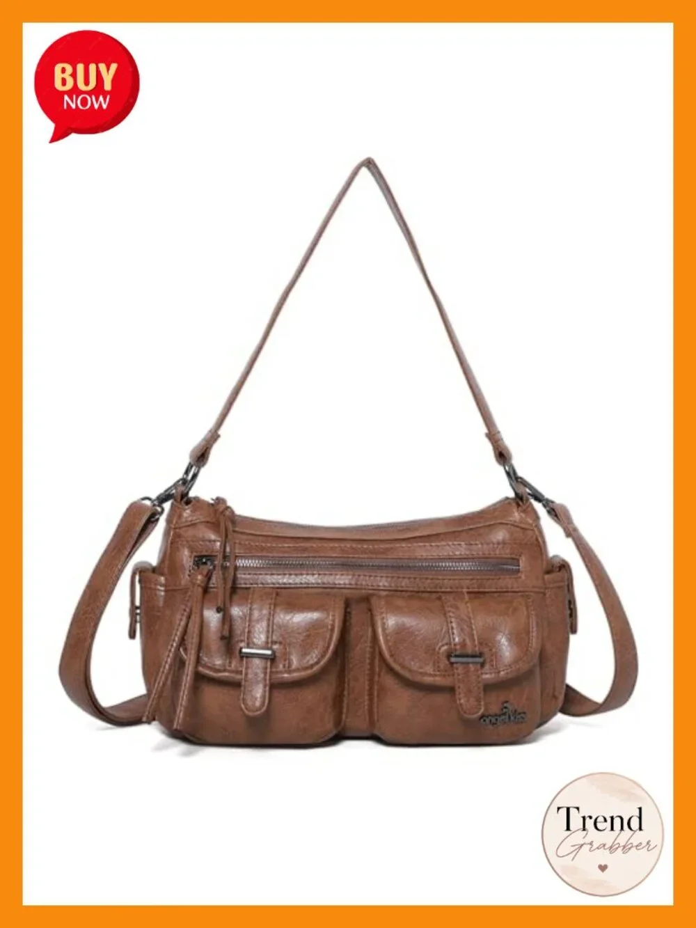 Women's Hobo Bag Crossbody Shoulder Purse Vegan Leather Multi Pocket